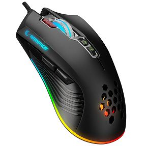 Miš RAMPAGE SMX-R75 Striker, žičani, RGB, 4800 DPI, crni