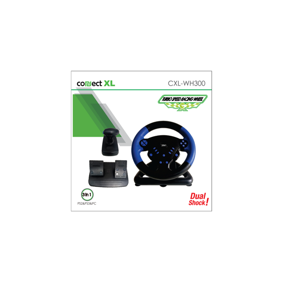 Connect XL Gaming volan 3u1, PS2/PS3/PC, vibracija, pedale - CXL-WH300