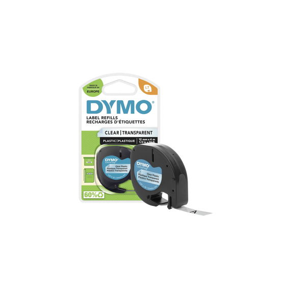 Dymo Kazeta s trakom za LetraTag,4 met,12 mm,plastic transparent - S0721530