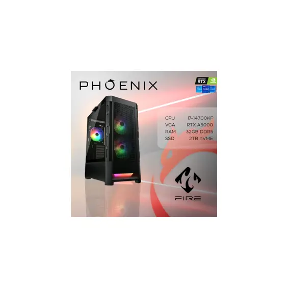 Računalo Phoenix FIRE PRO Y-707 Intel i7 14700KF/32GB DDR5/NVME SSD 2TB/750W 80+/RTX A5000 24GB