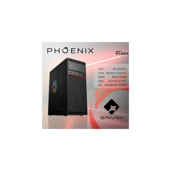 Računalo Phoenix SPARK Y-194 AMD Ryzen 5 8500G/8GB DDR5/NVME SSD 250GB/500W/Windows 11 PRO